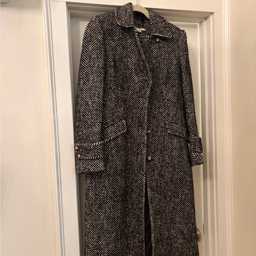 Veronica Beard Black and White Herringbone Dickey Compatible Coat, 6, EUC - Picture 7 of 9